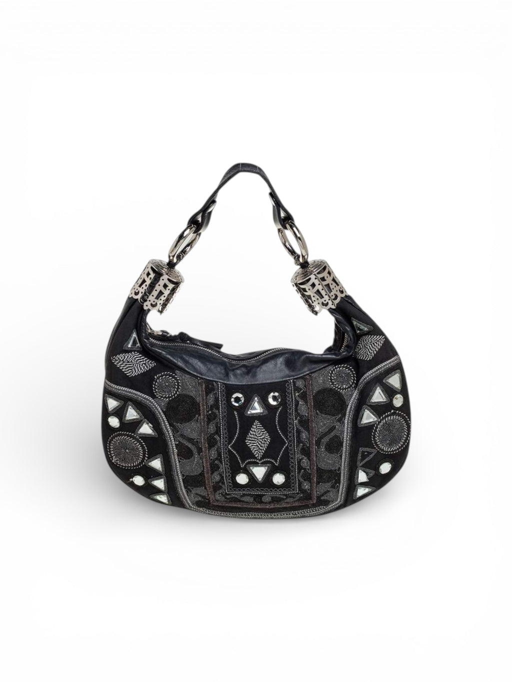 Chloe Black Embellished Bracelet Bag