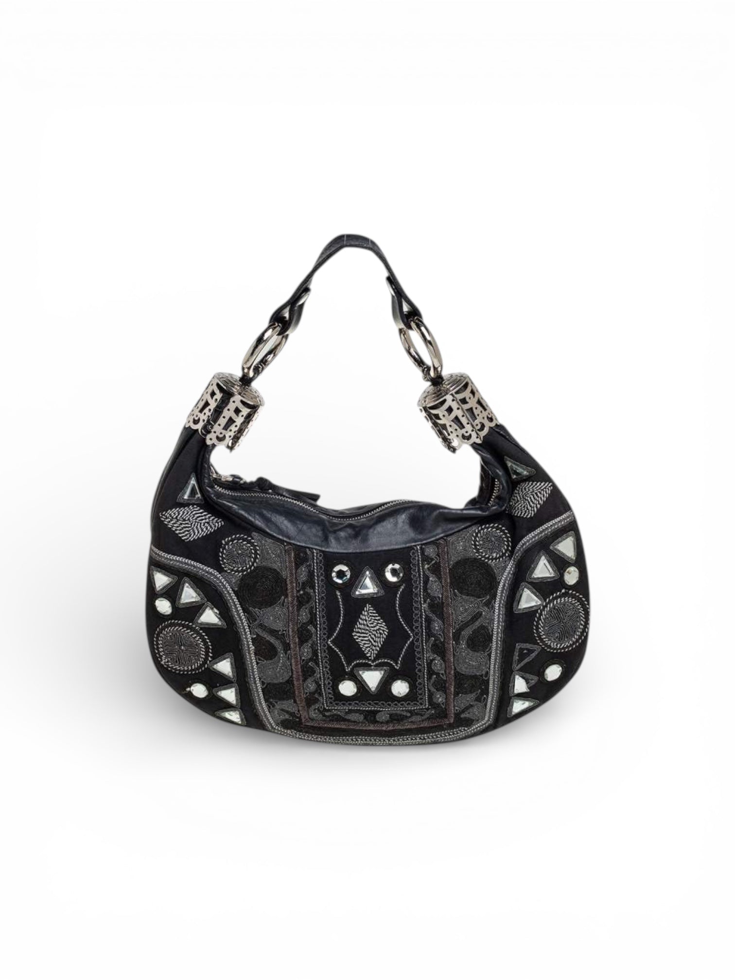 Chloe Black Embellished Bracelet Bag