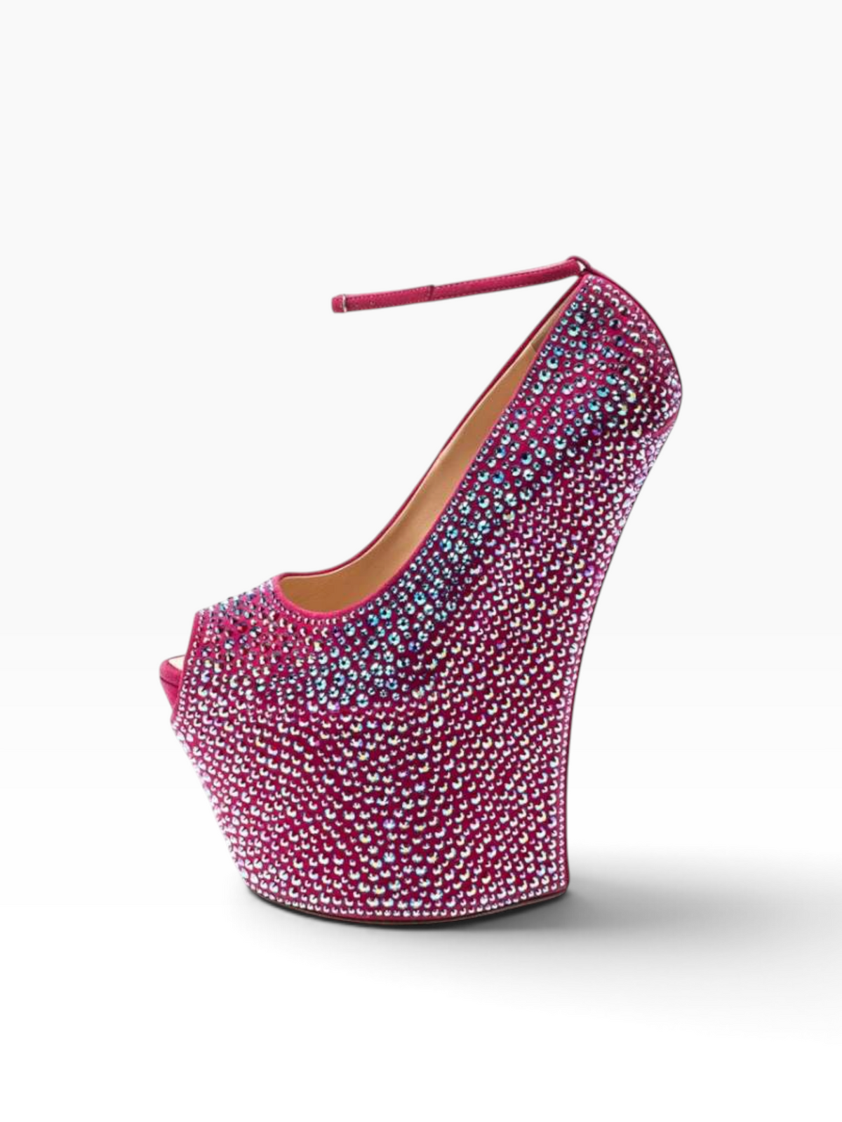 Giuseppe Zanotti Pink Rhinestone Platform Heels