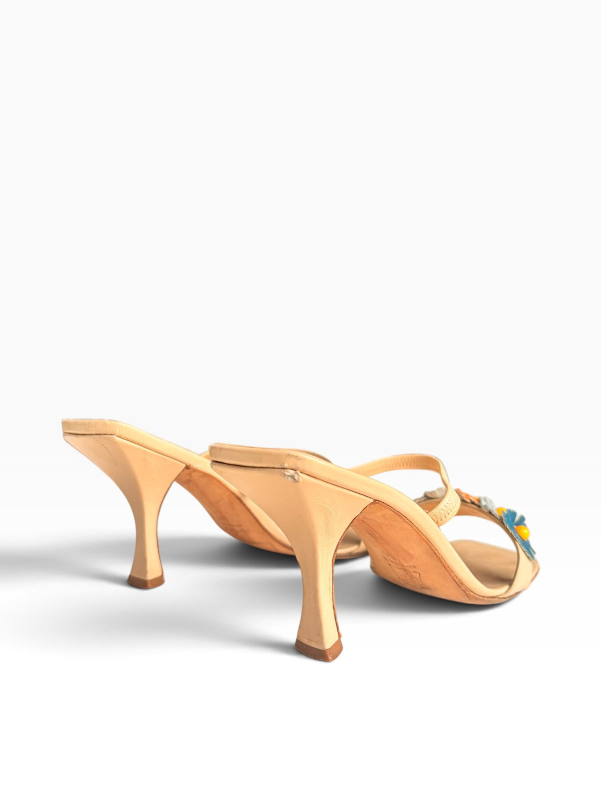 1990s Fendi Flower Motif Mules
