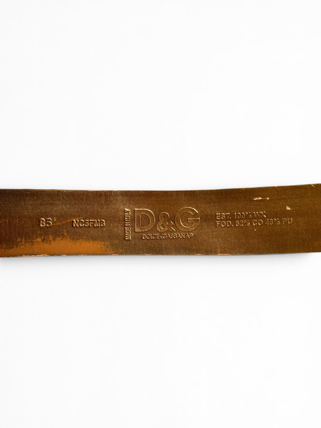 Dolce & Gabbana Metallic Gold Belt