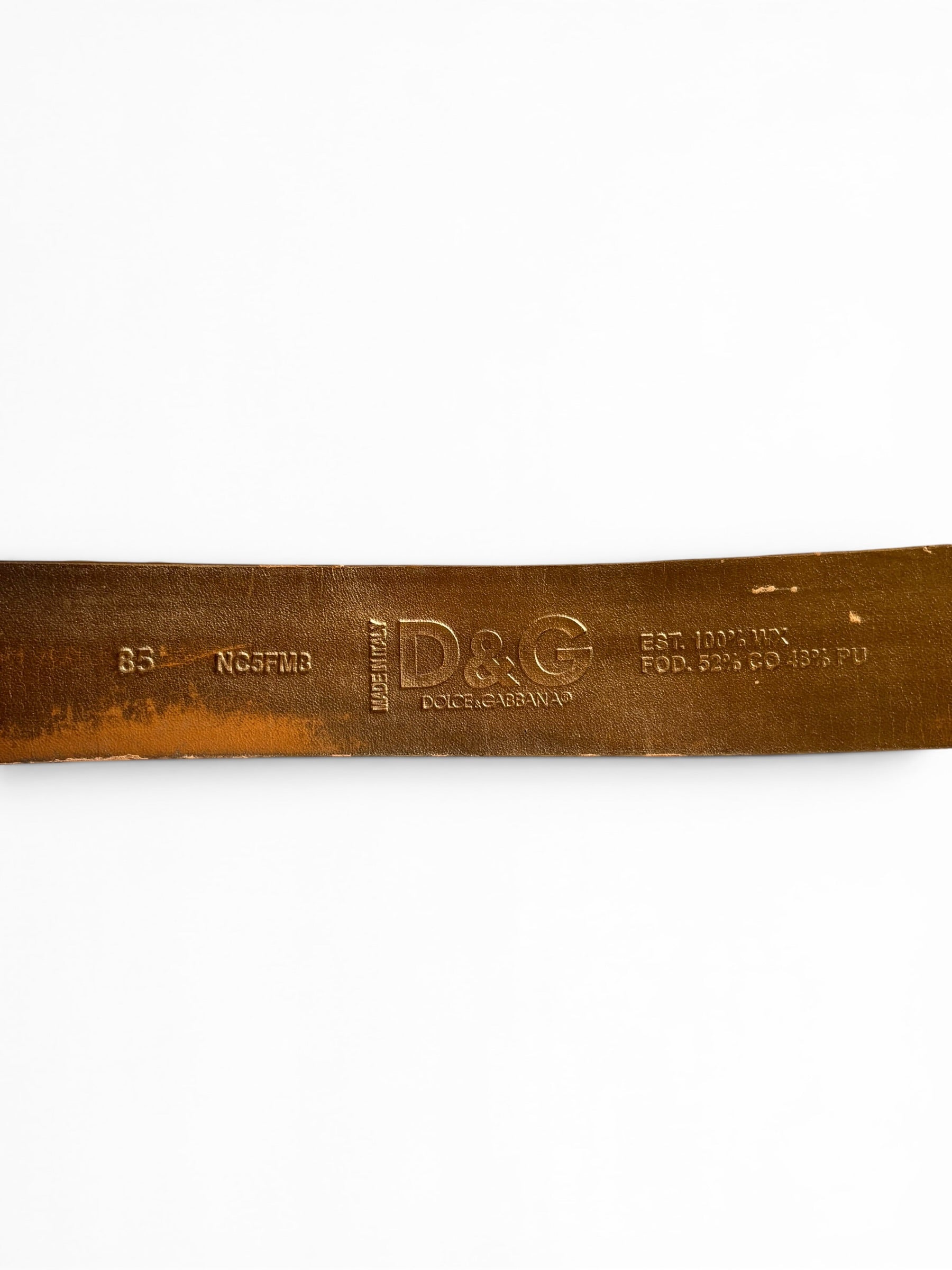 Dolce & Gabbana Metallic Gold Belt