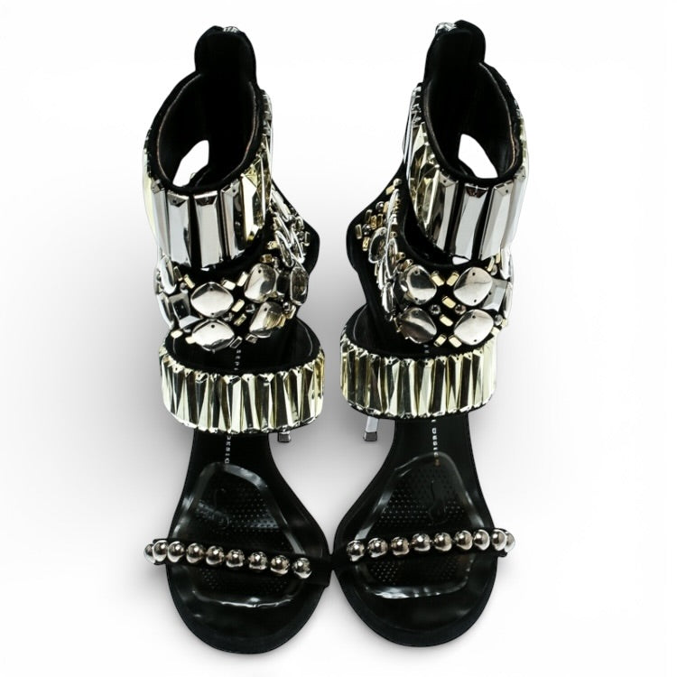 Giuseppe Zanotti Black Embellished Heels EU 39