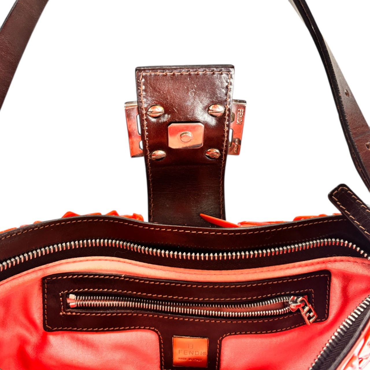 Fendi Mother of Pearl Pink Shoulder Bag Baguette