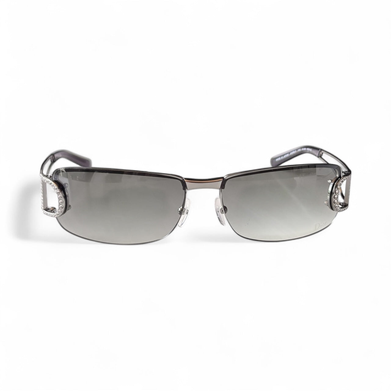 Dior Silver Diorly Rhinestone Sunglasses