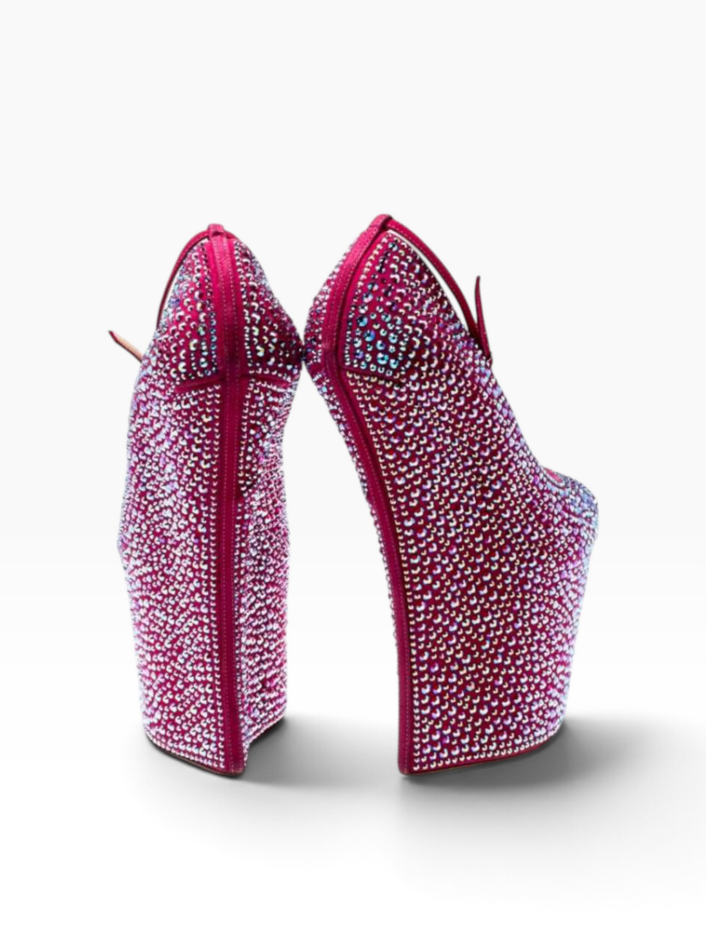 Giuseppe Zanotti Pink Rhinestone Platform Heels