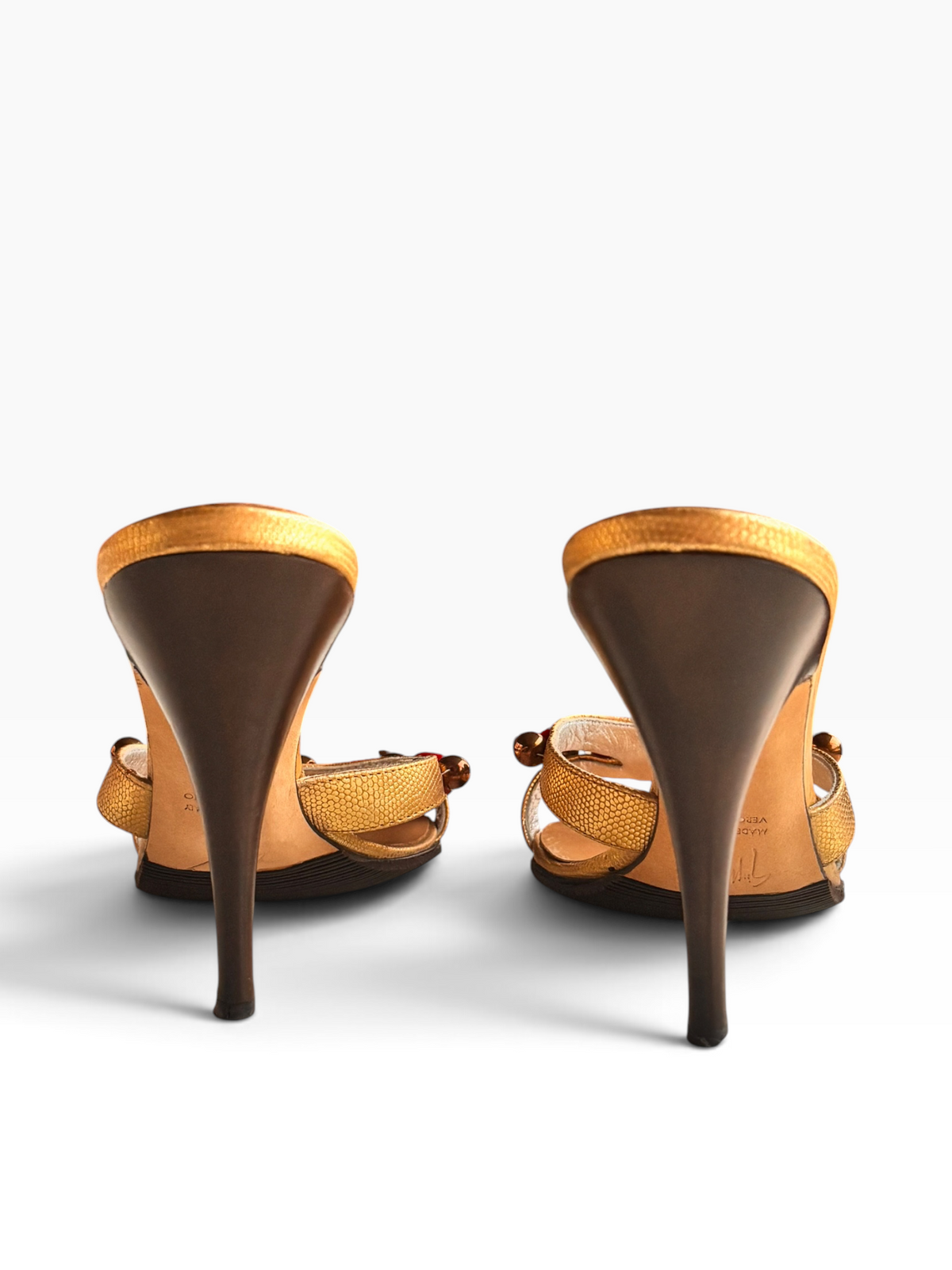 Giuseppe Zanotti Red Gemstone Heels