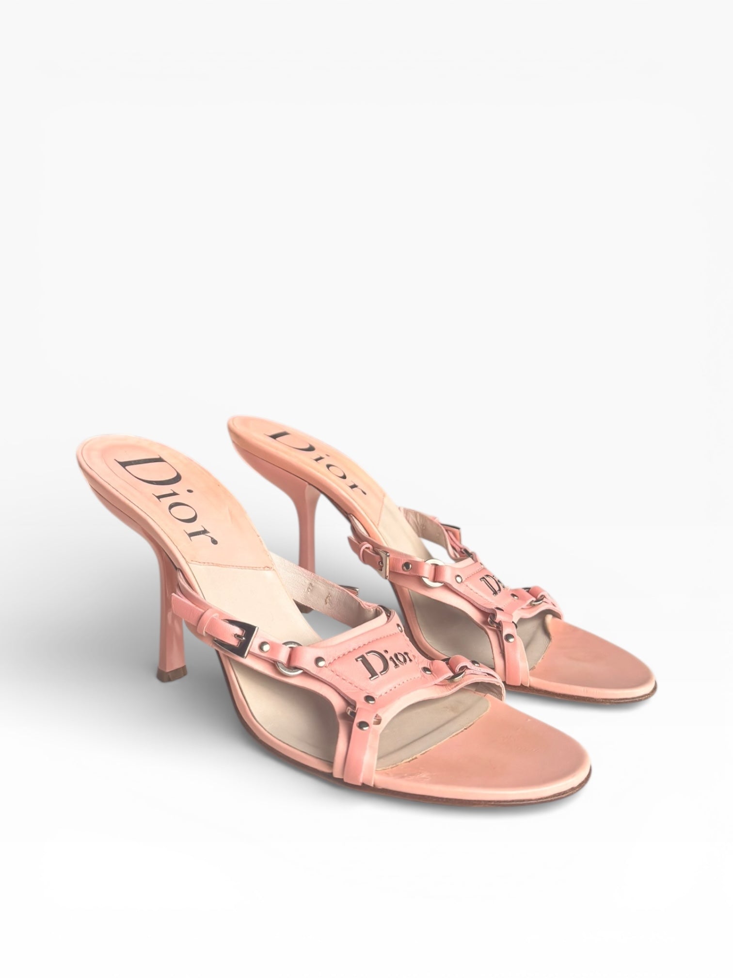 Pink Dior Bondage Heels 37