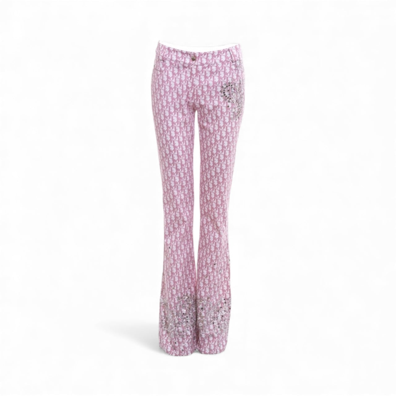 Christian Dior John Galliano 2004 Monogram Trotter Embellished Pants