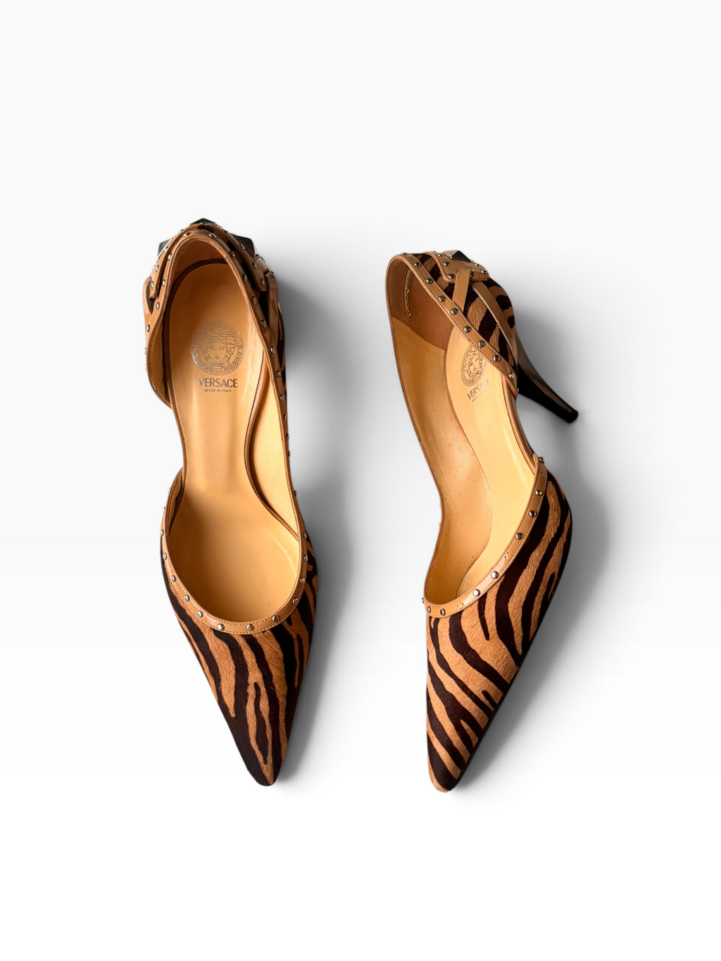 Versace Zebra Ponyhair Heels