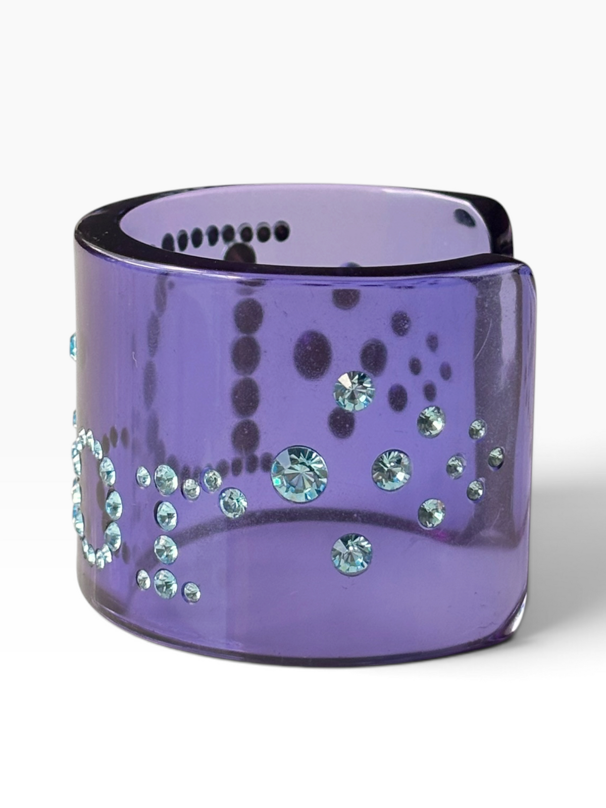 Dior Galliano Blue Rhinestone Cuff