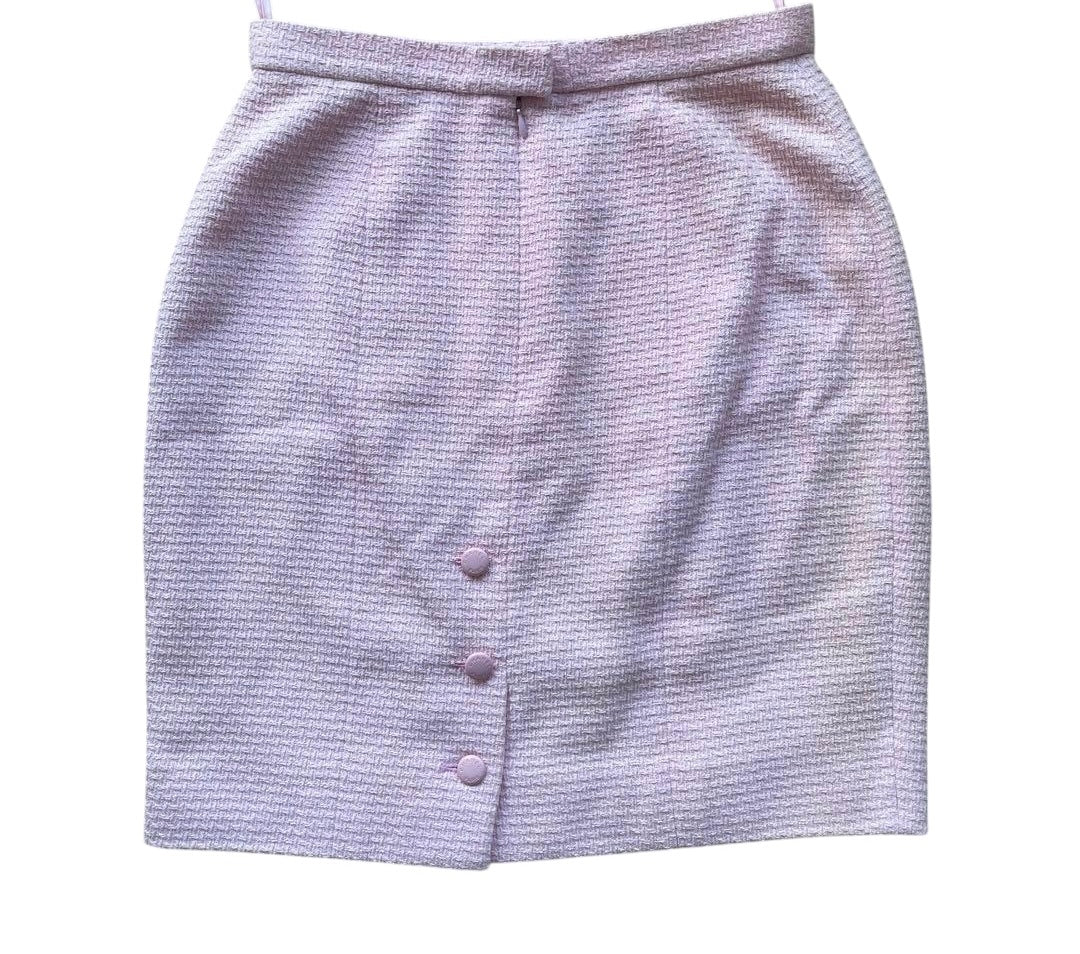 Chanel 1990s Pink Tweed Skirt