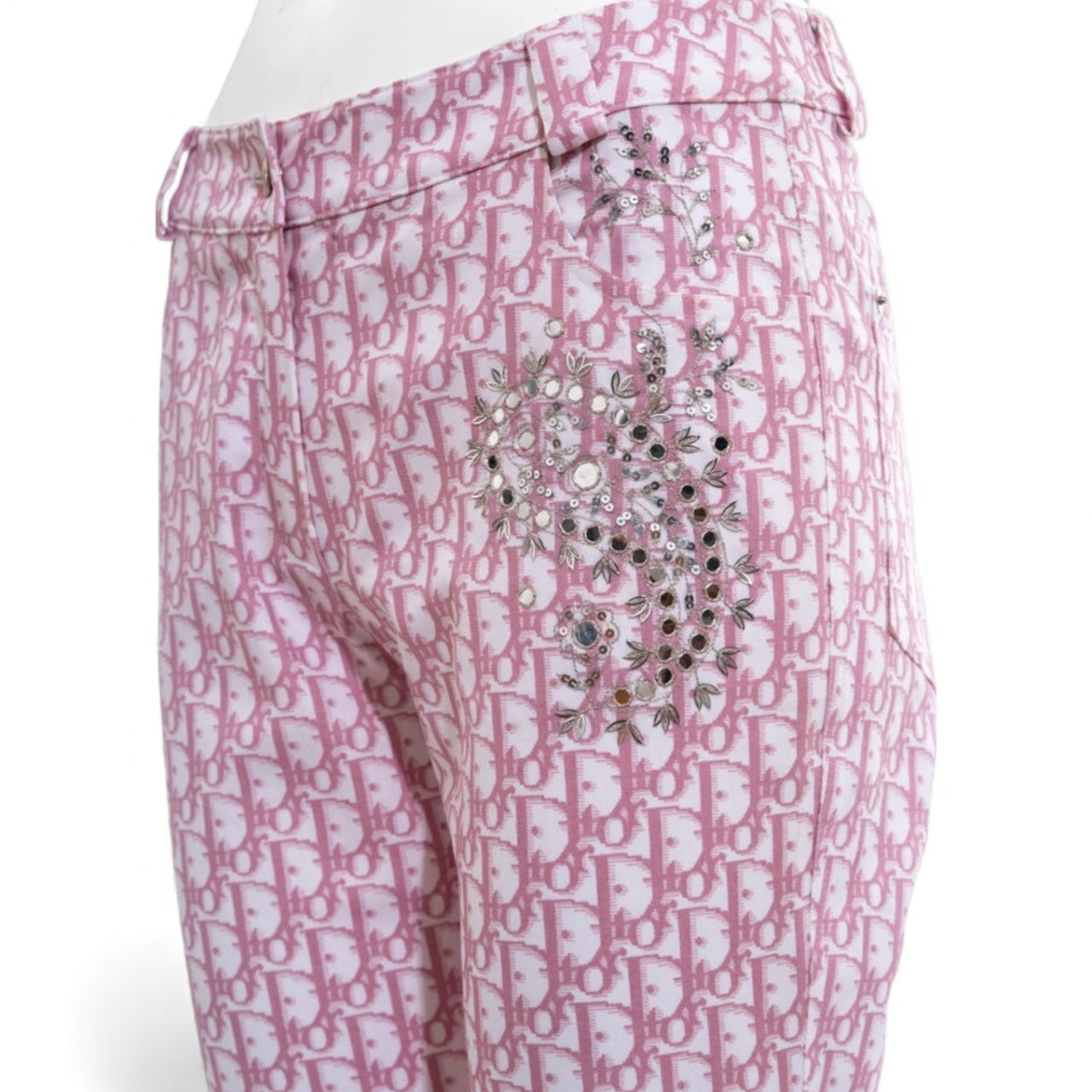 Christian Dior John Galliano 2004 Monogram Trotter Embellished Pants