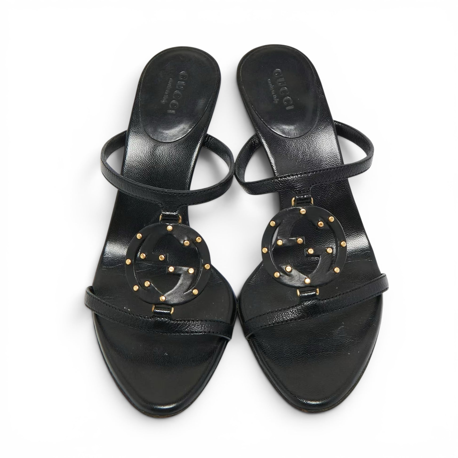 Gucci GG Logo Studded Heels