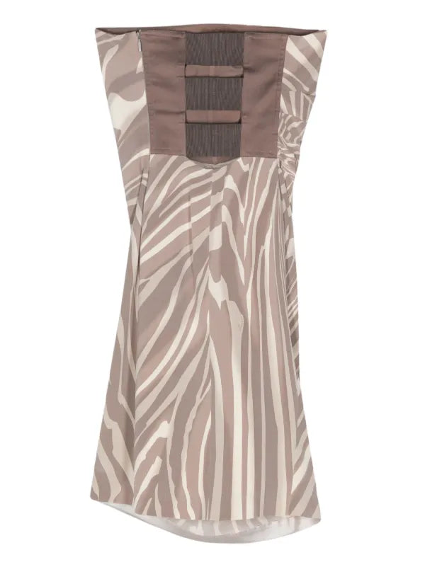 Gucci Tom Ford Zebra Strapless Dress