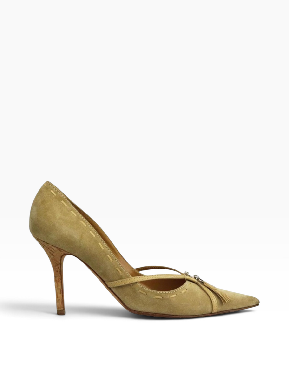 2005 Dior Brown Suede Tassel Heels