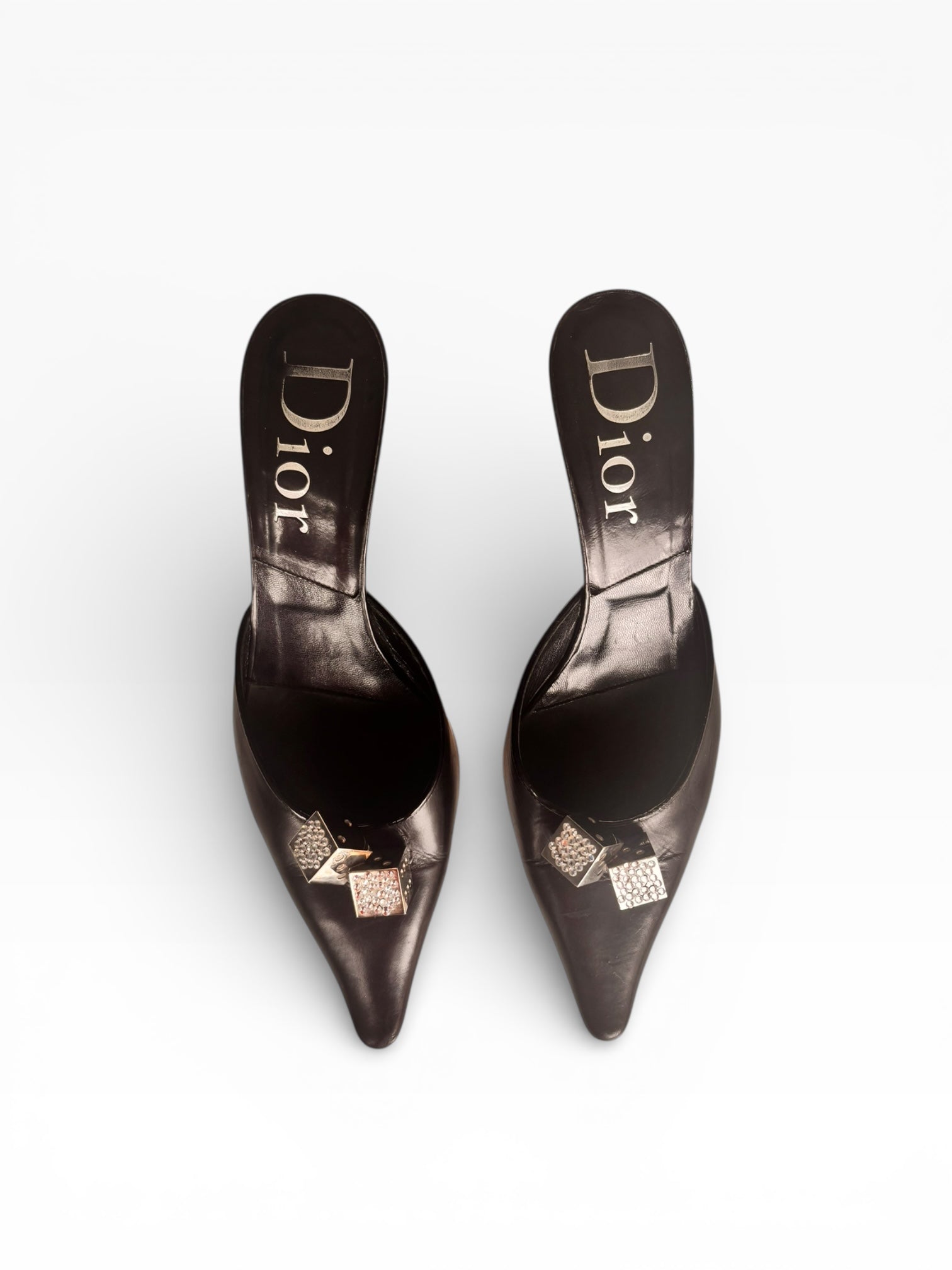 Dior Galliano Gambler Swarovski Mules 36.5