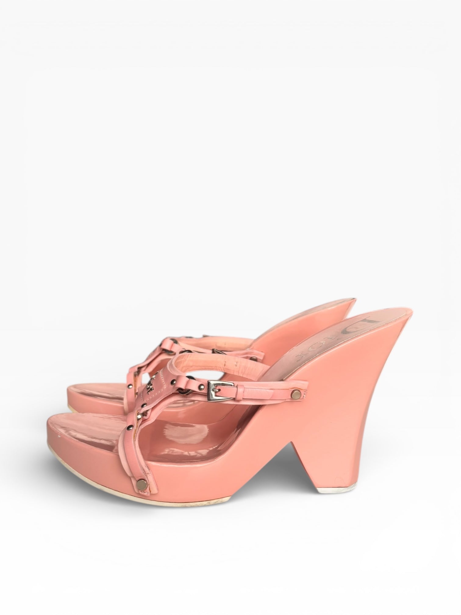 Pink Dior Bondage Wedge Heel 39.5