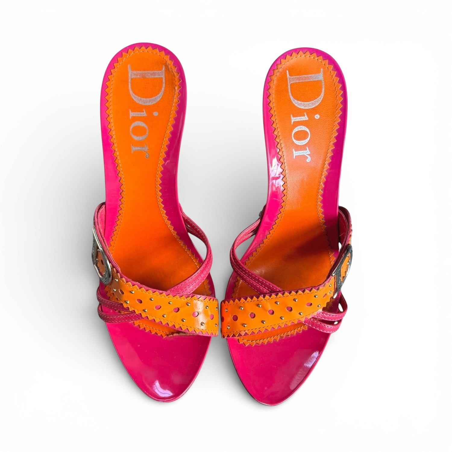 Dior Galliano Pink and Orange Heels EU 36