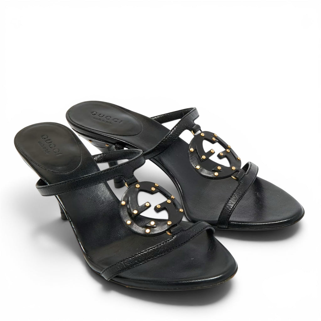 Gucci GG Logo Studded Heels