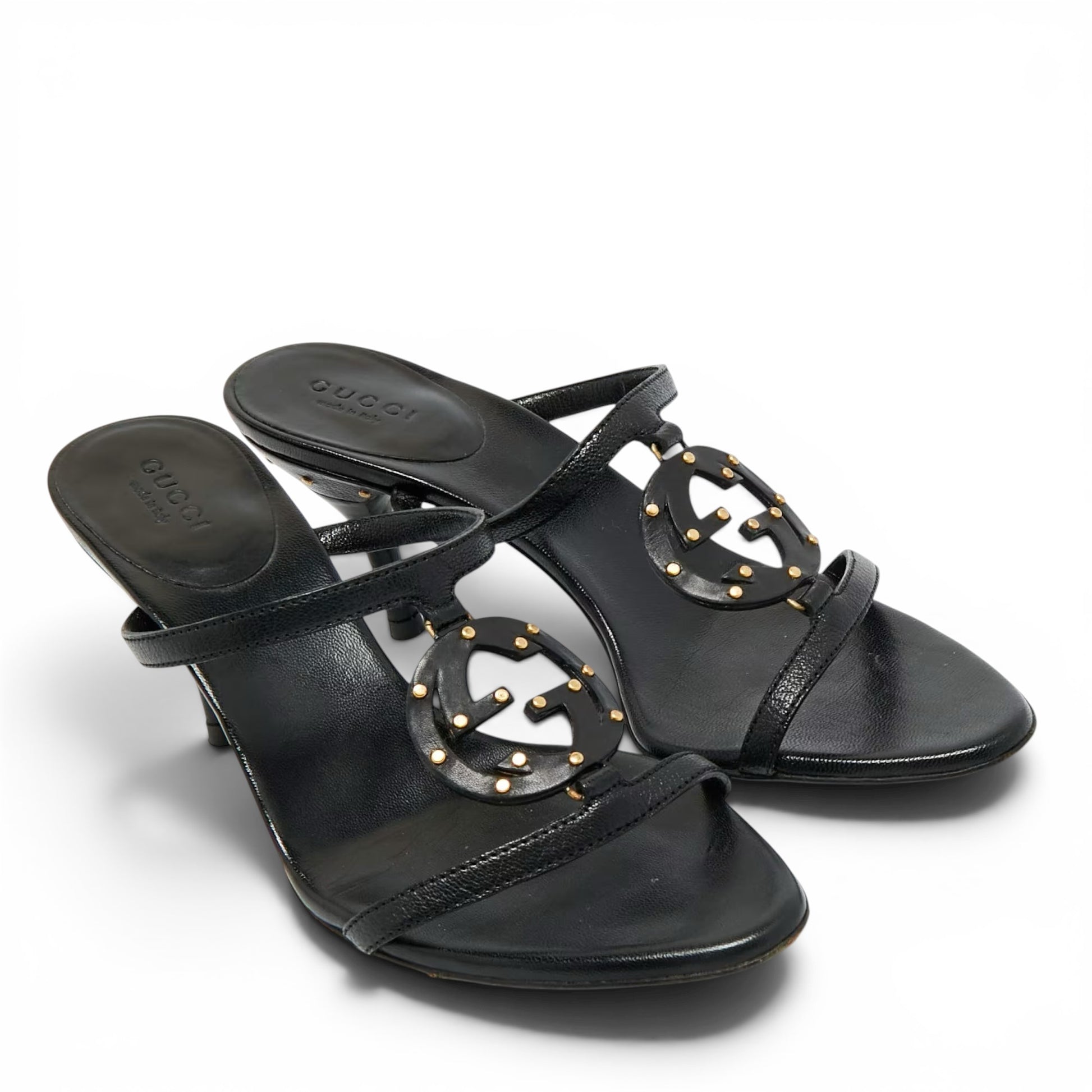 Gucci GG Logo Studded Heels