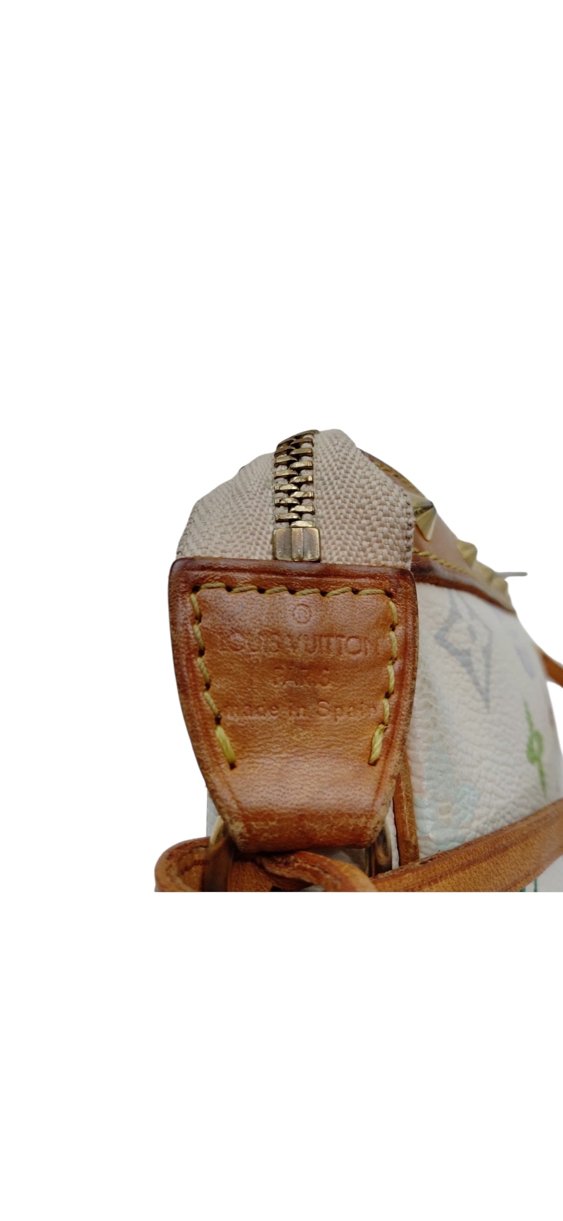 Louis Vuitton White Takashi Murakami MultiColour Pochette