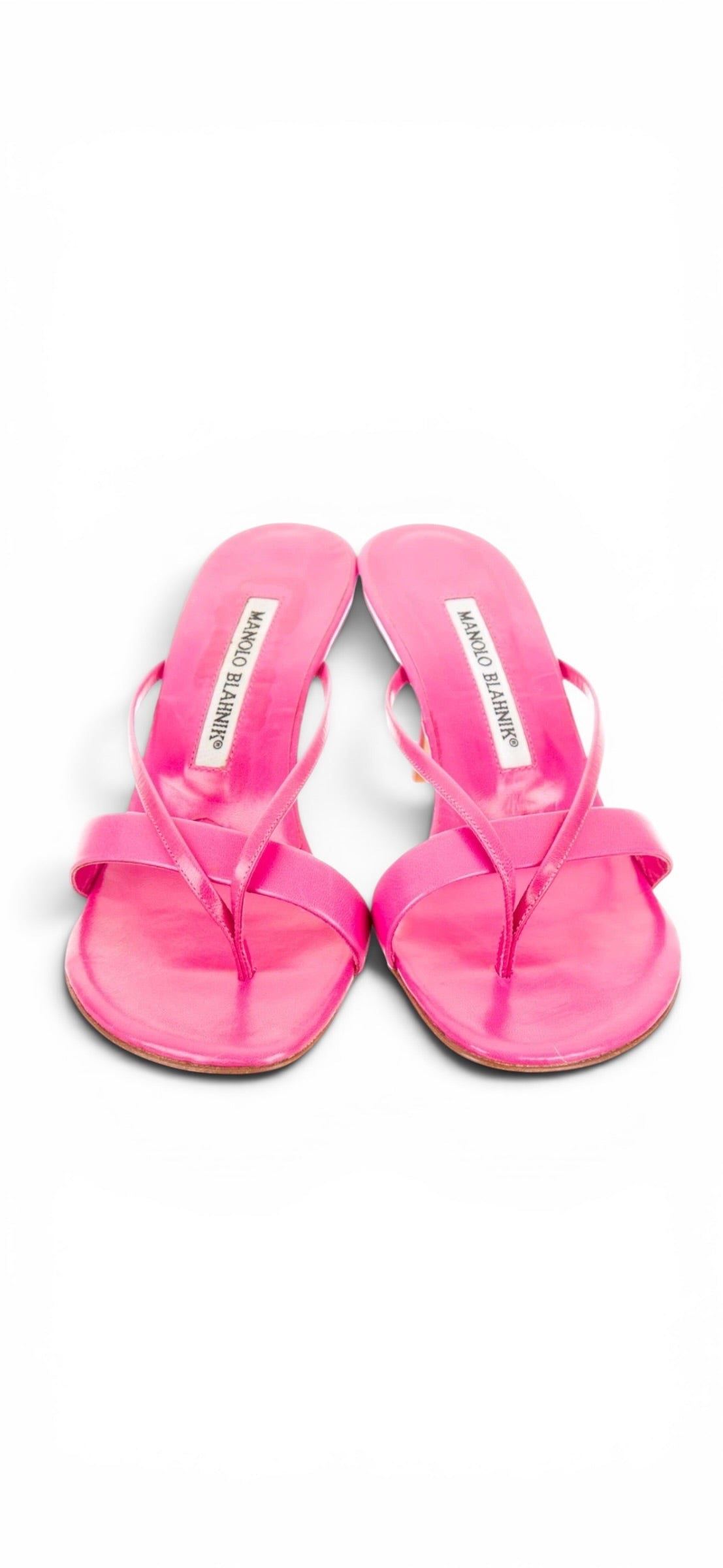 Manolo Blahnik Pink Thong Mules