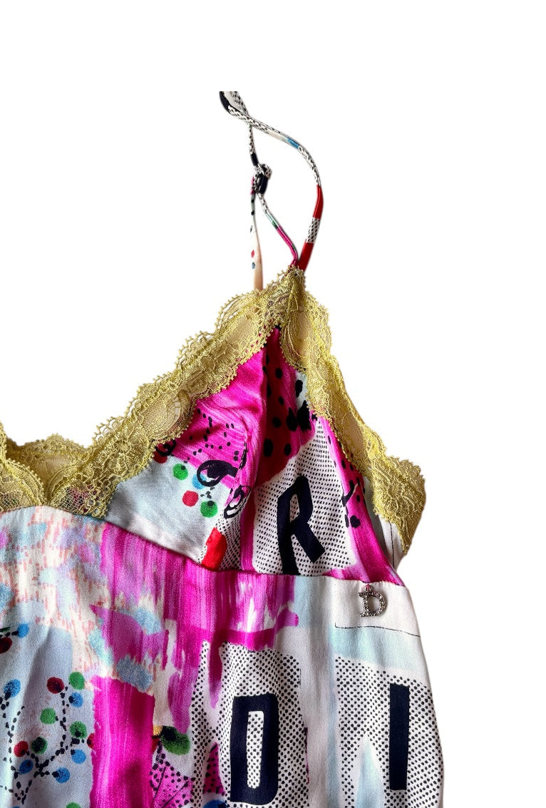 Christian Dior by John Galliano 2003 “Filth” Print Slip Dress