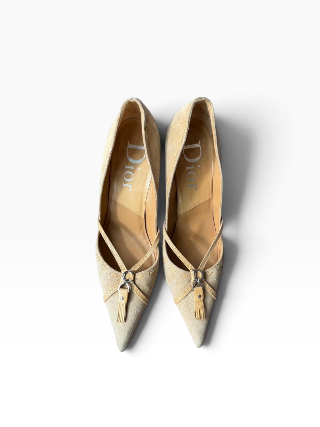2005 Dior Brown Suede Tassel Heels