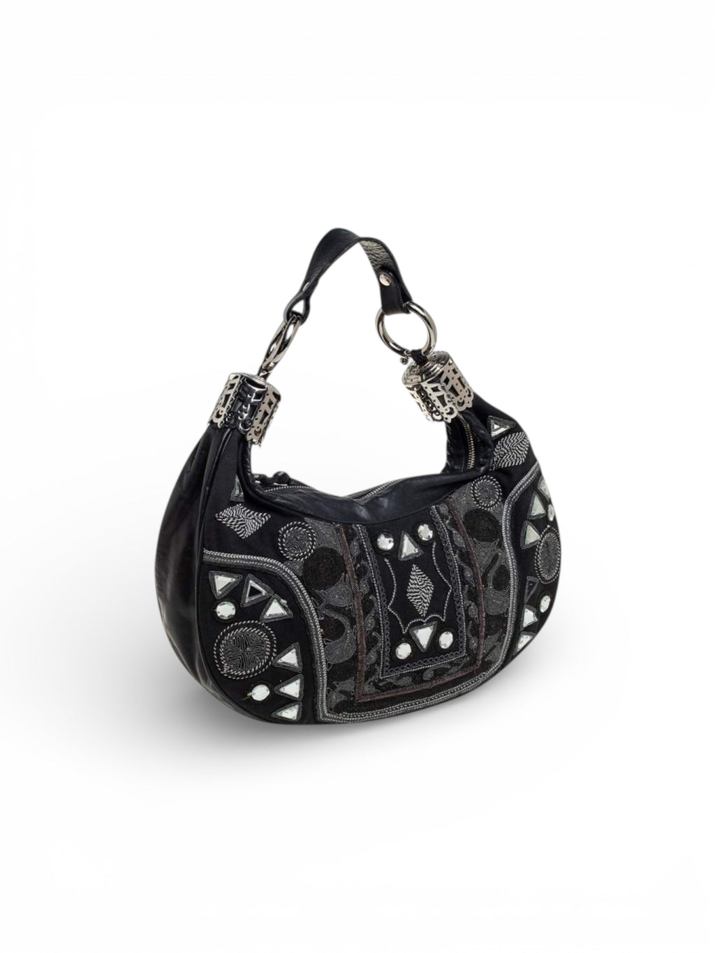 Chloe Black Embellished Bracelet Bag