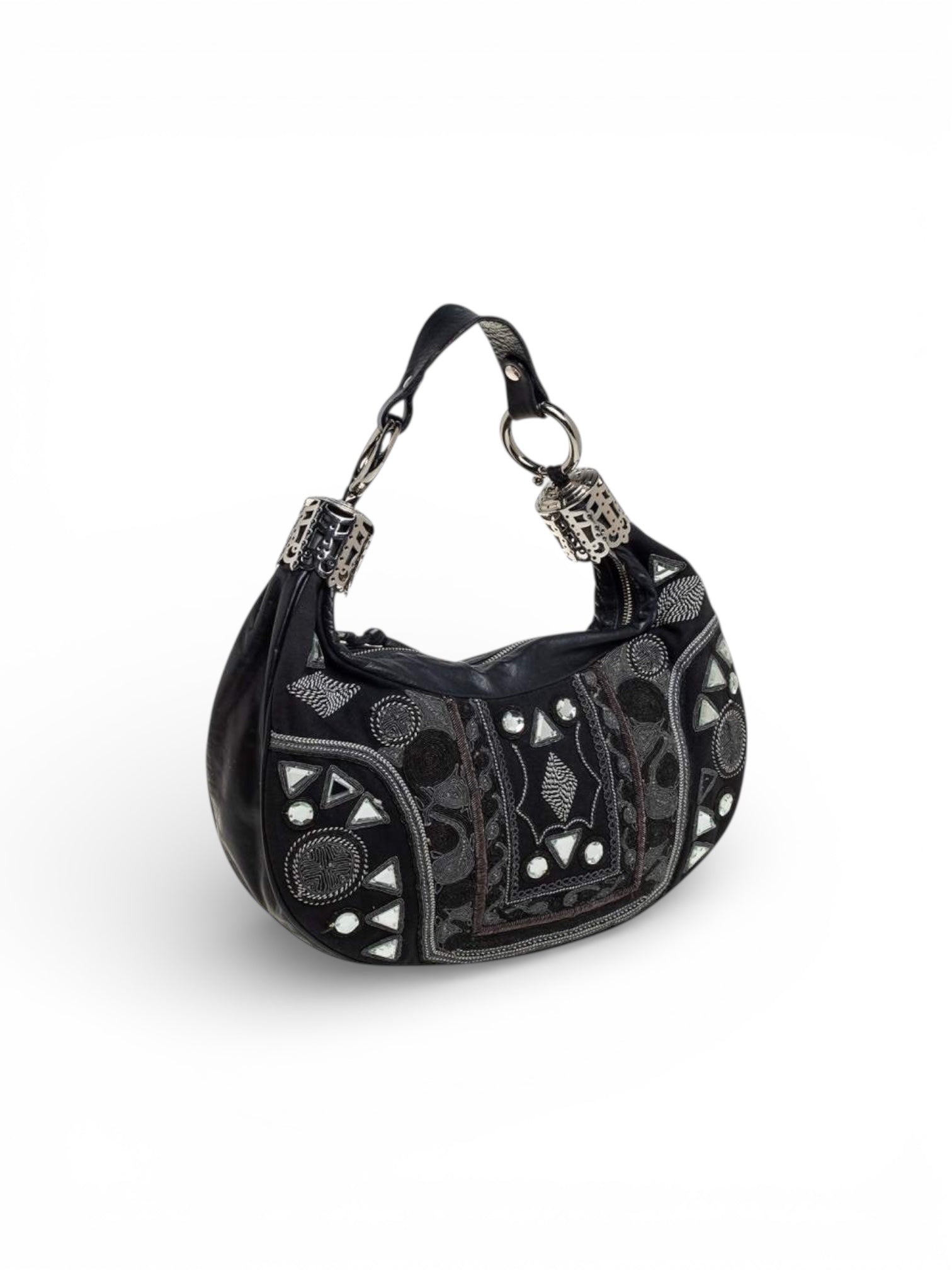 Chloe Black Embellished Bracelet Bag