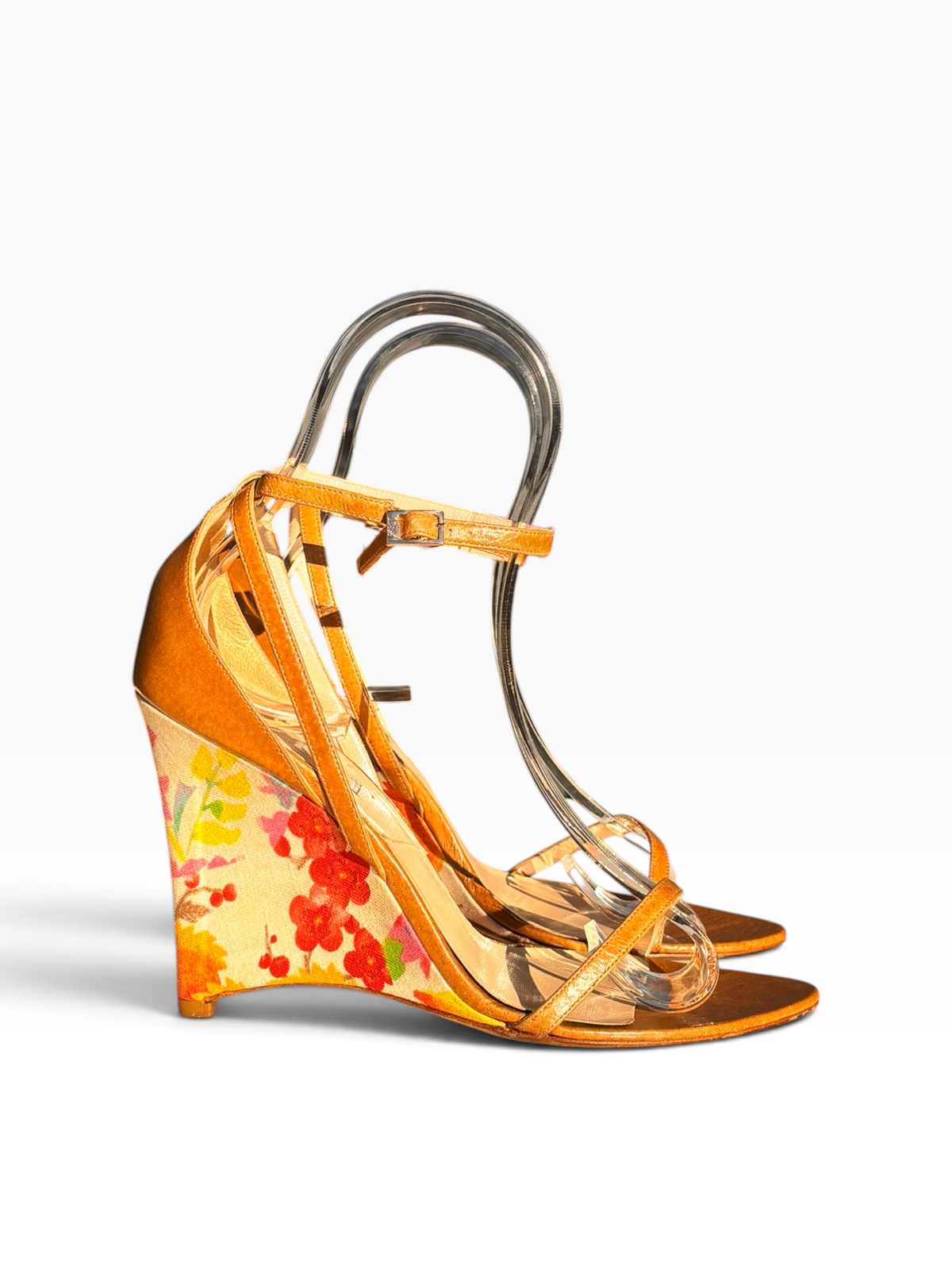 2005 Dior Galliano Floral Wedges