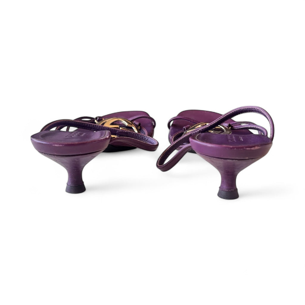 Gucci Purple Kitten Heel 37