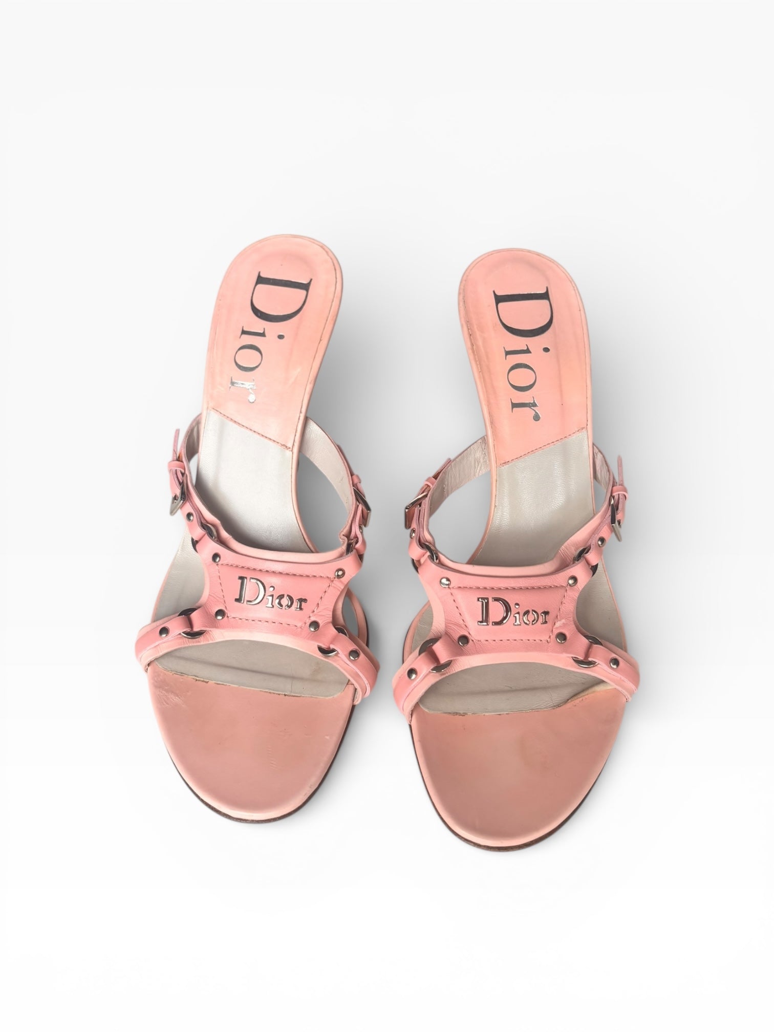 Pink Dior Bondage Heels 37