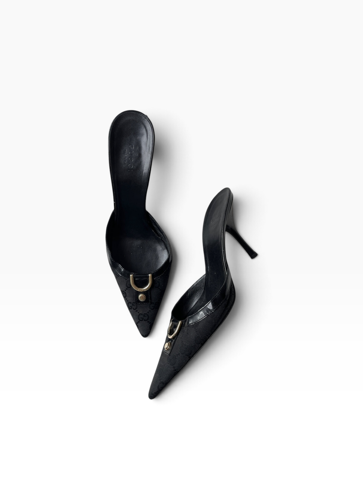 Gucci D-Ring Pointed Mules
