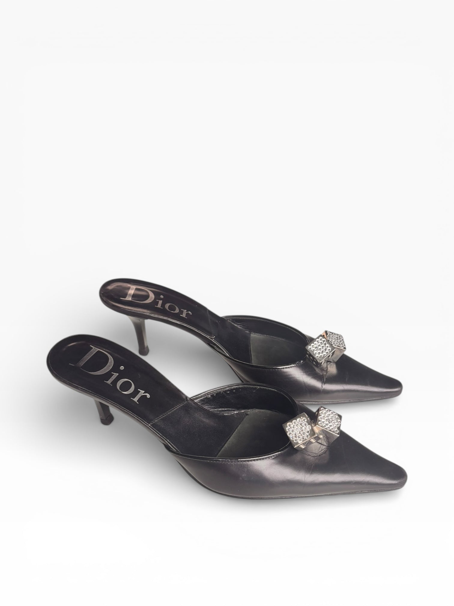 Dior Galliano Gambler Swarovski Mules 36.5