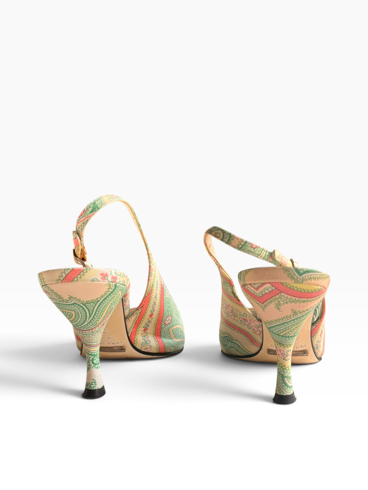 Dolce & Gabbana Paisley Slingback Heels