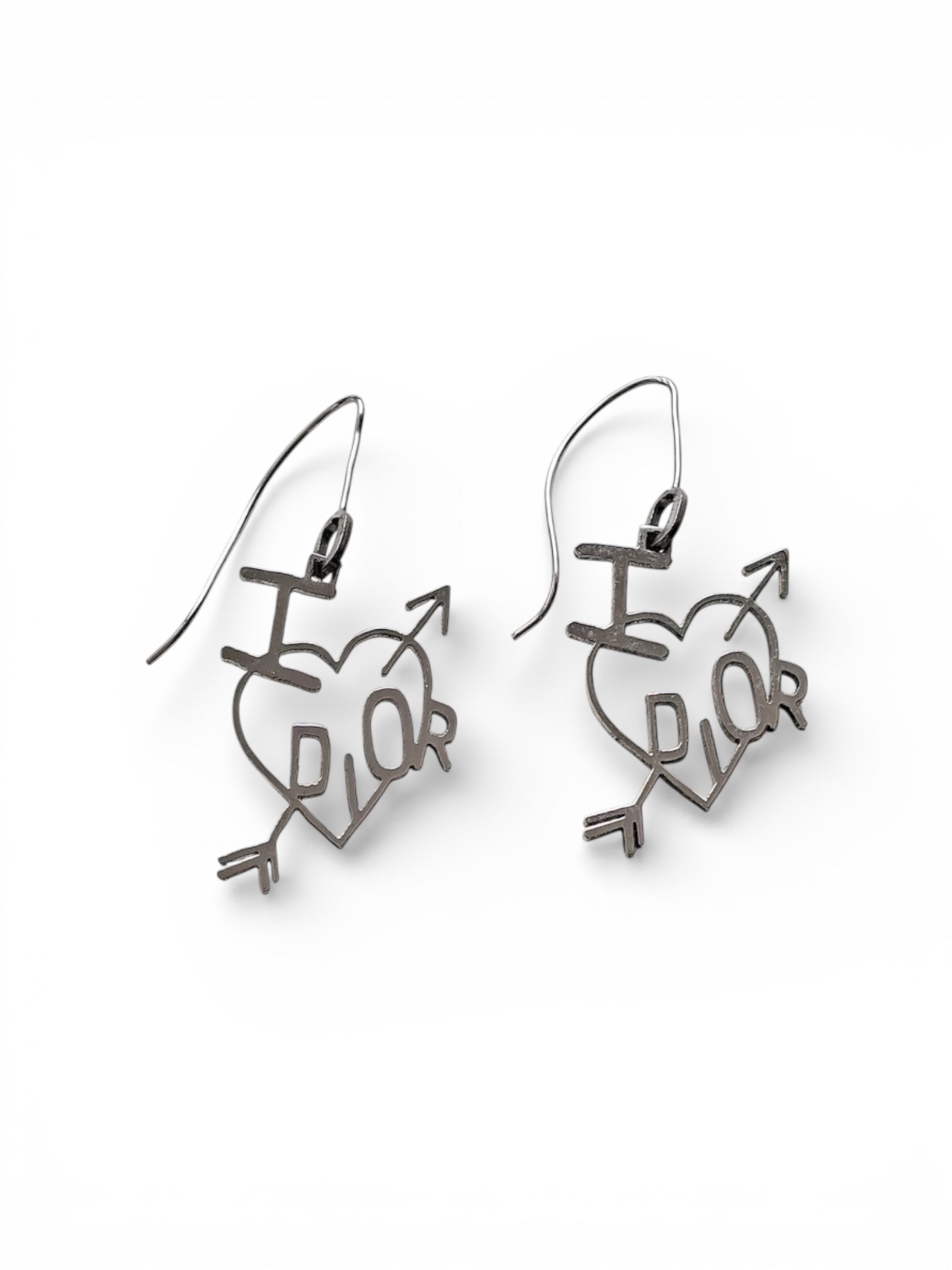 I Heart Dior Heart Arrow Earrings