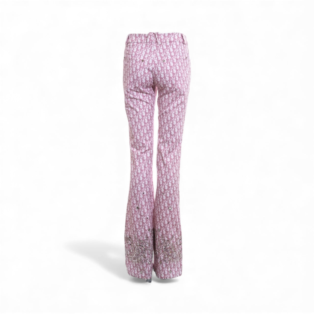 Christian Dior John Galliano 2004 Monogram Trotter Embellished Pants