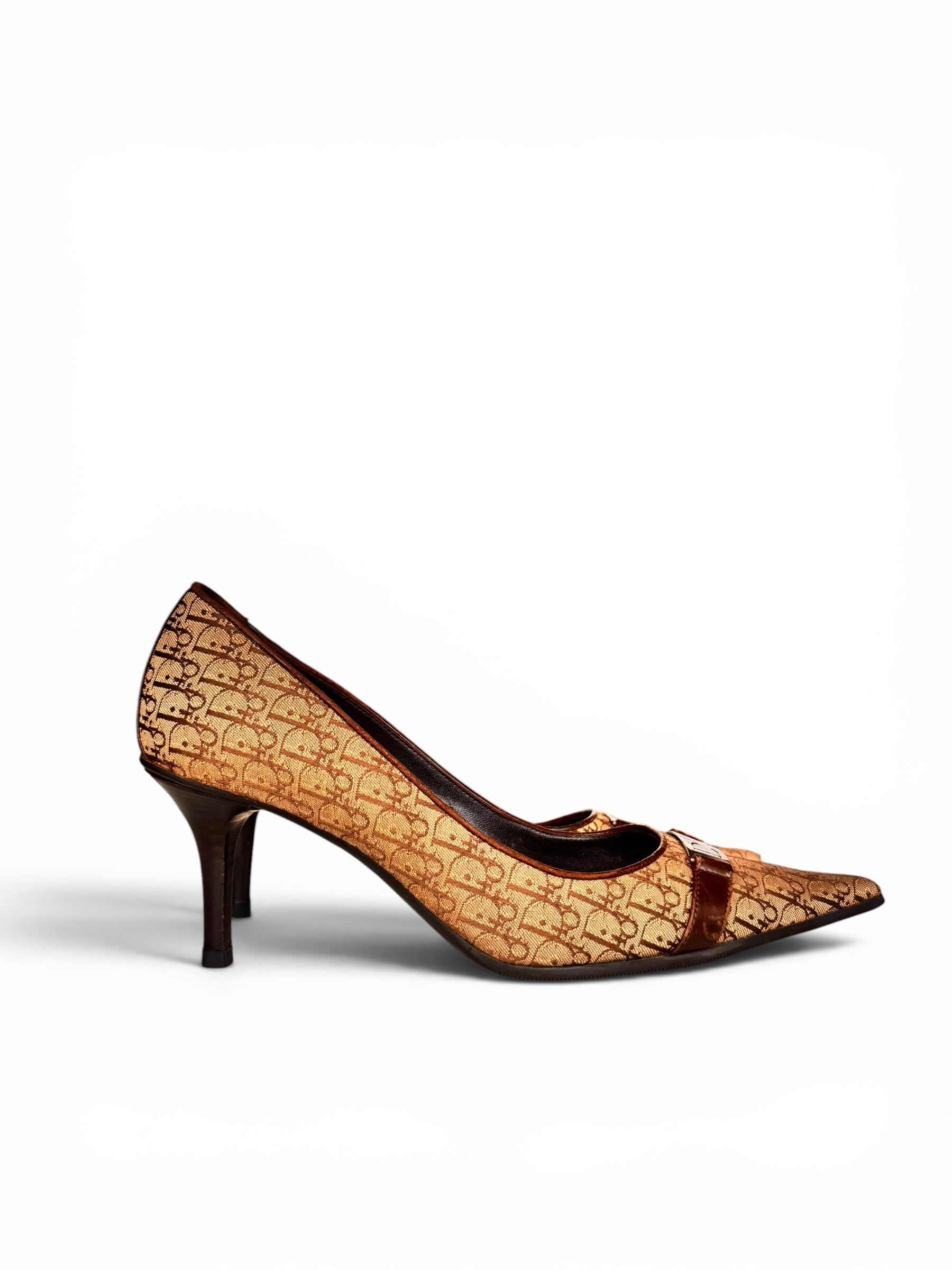 Dior Galliano Brown Monogram Mules