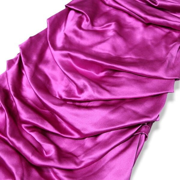 2000s Dolce & Gabbana Purple Ruched Silk Dress