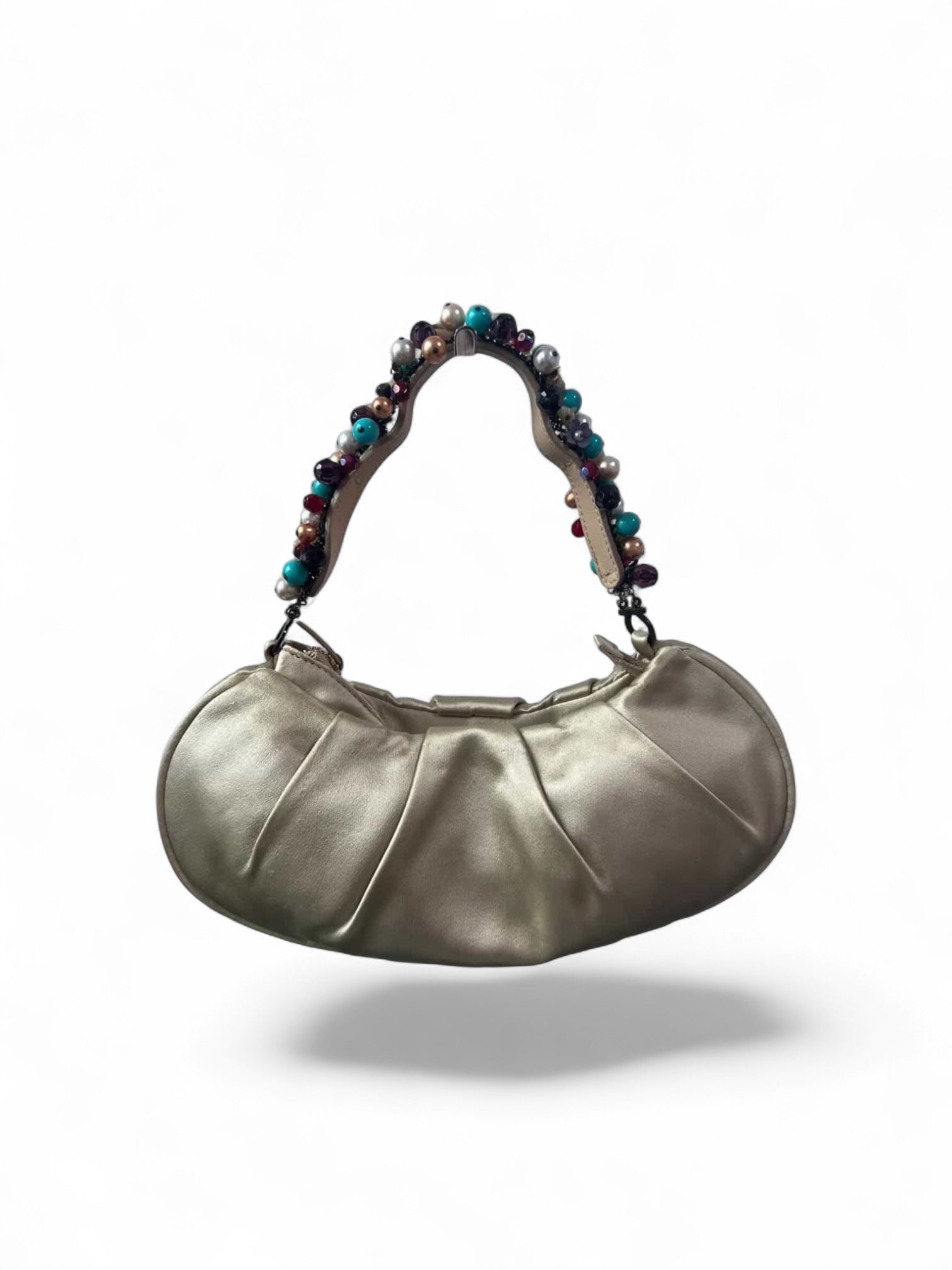 Salvatore Ferragamo Beaded Gold Bag