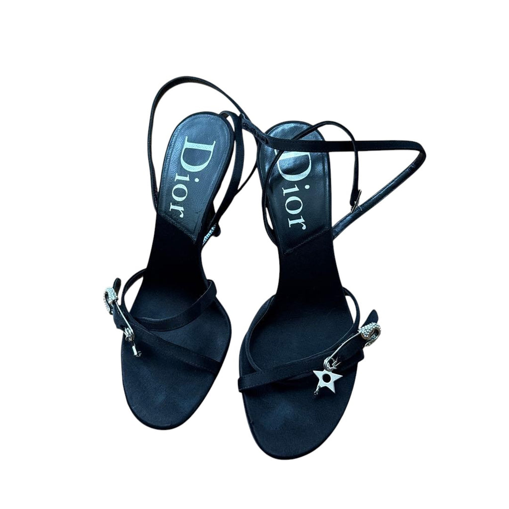 Dior Galliano Hardcore Rhinestone Safety Pin Heels