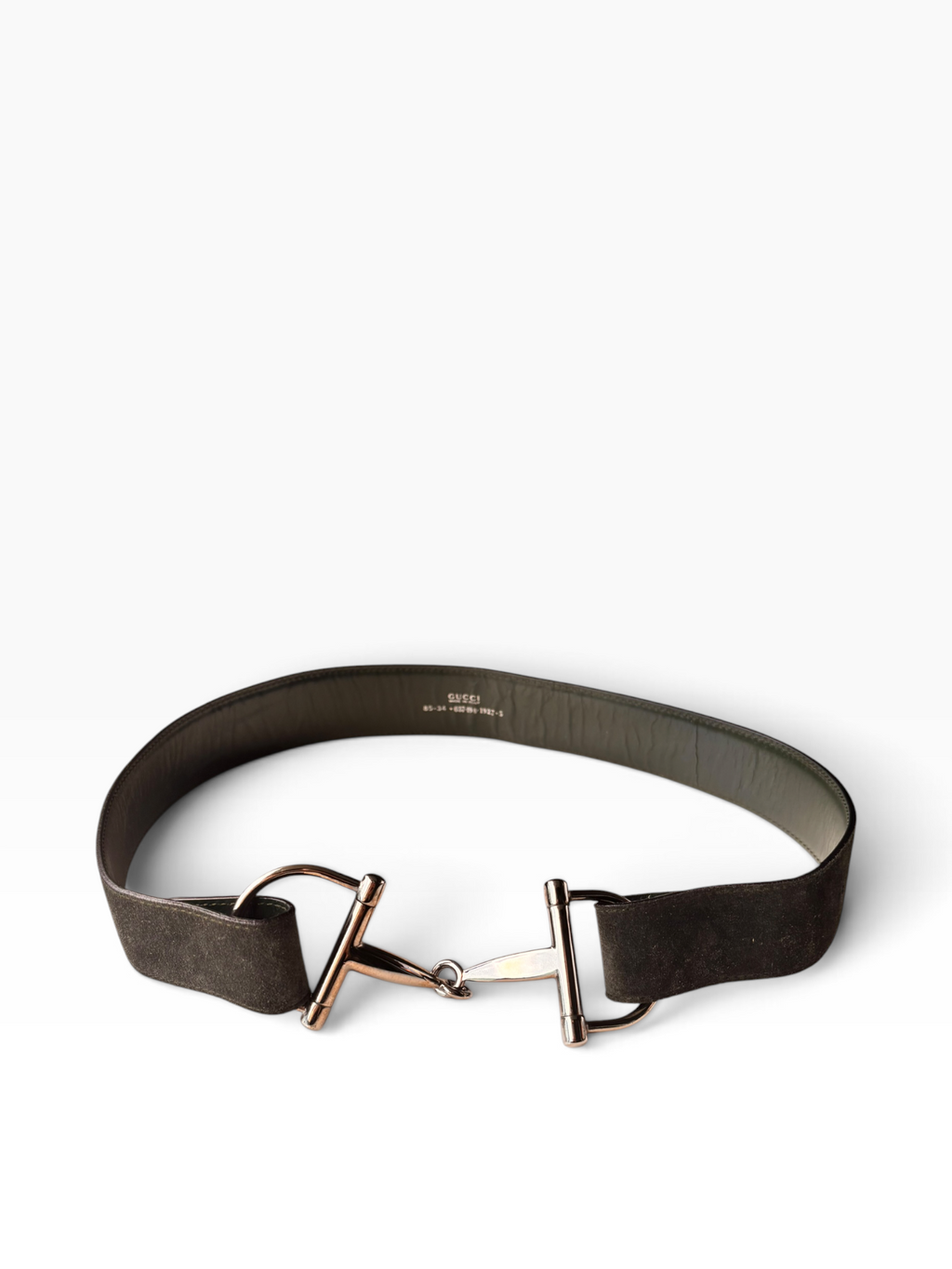1995 Gucci Suede Horsebit Belt