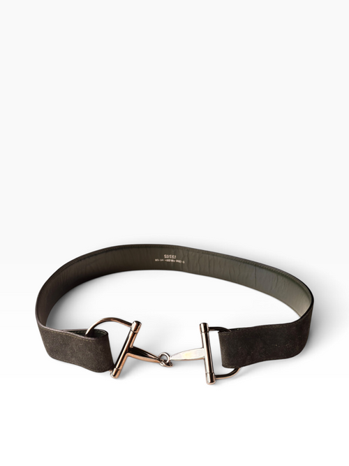 1995 Gucci Suede Horsebit Belt