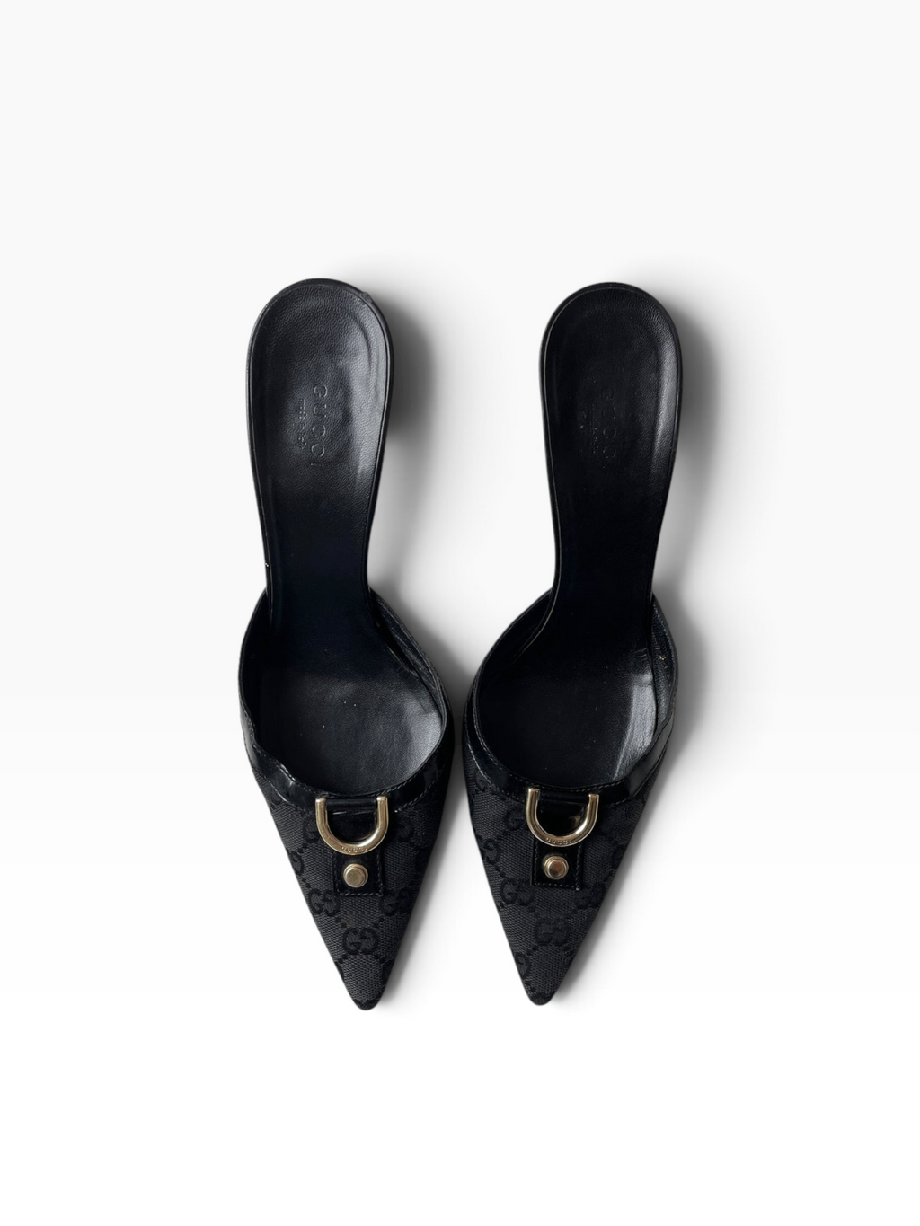 Gucci D-Ring Pointed Mules