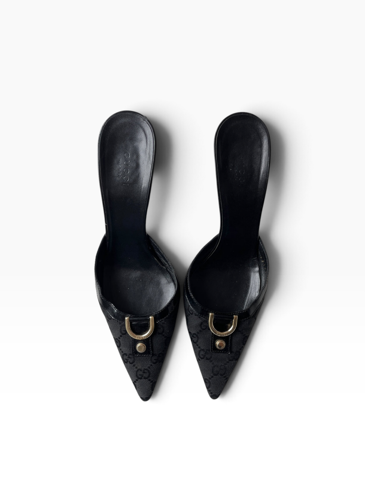 Gucci D-Ring Pointed Mules