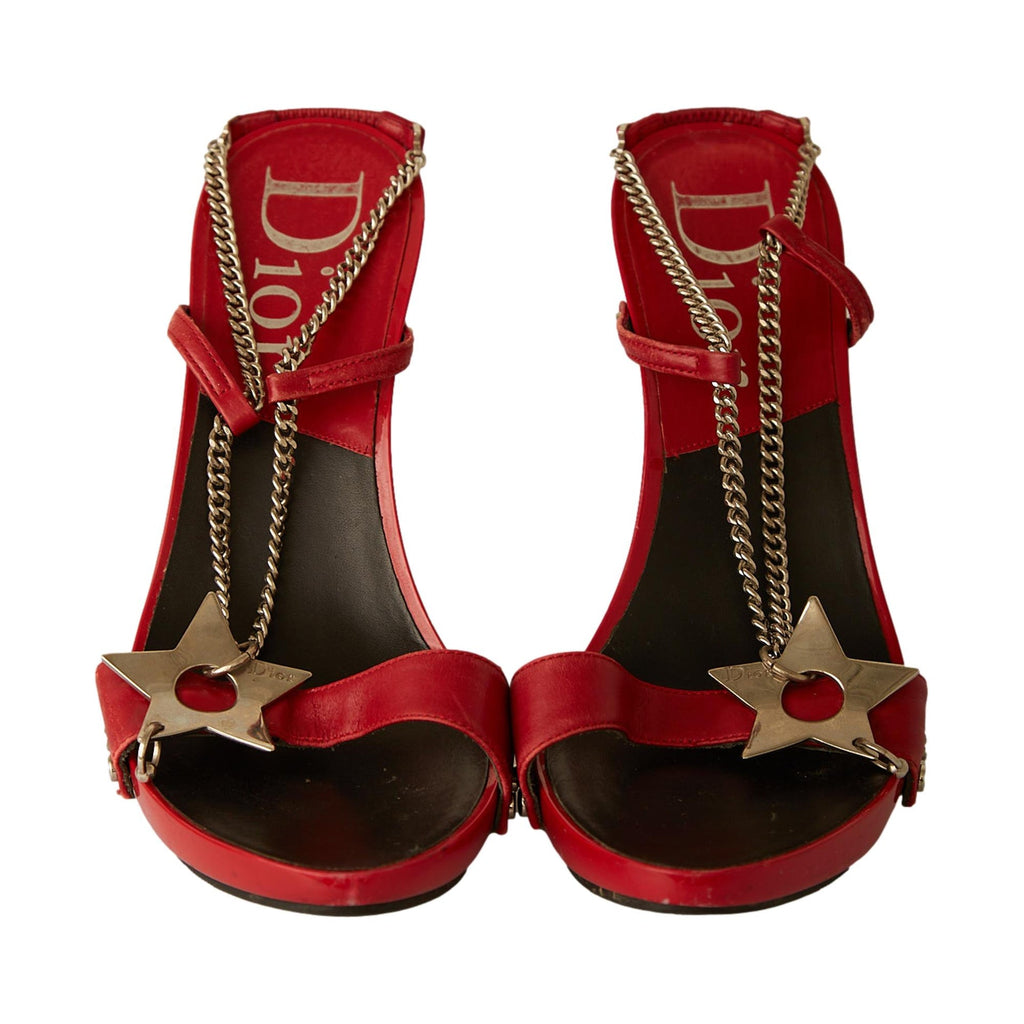 Dior Galliano 2003 Hardcore Red Chain Heels