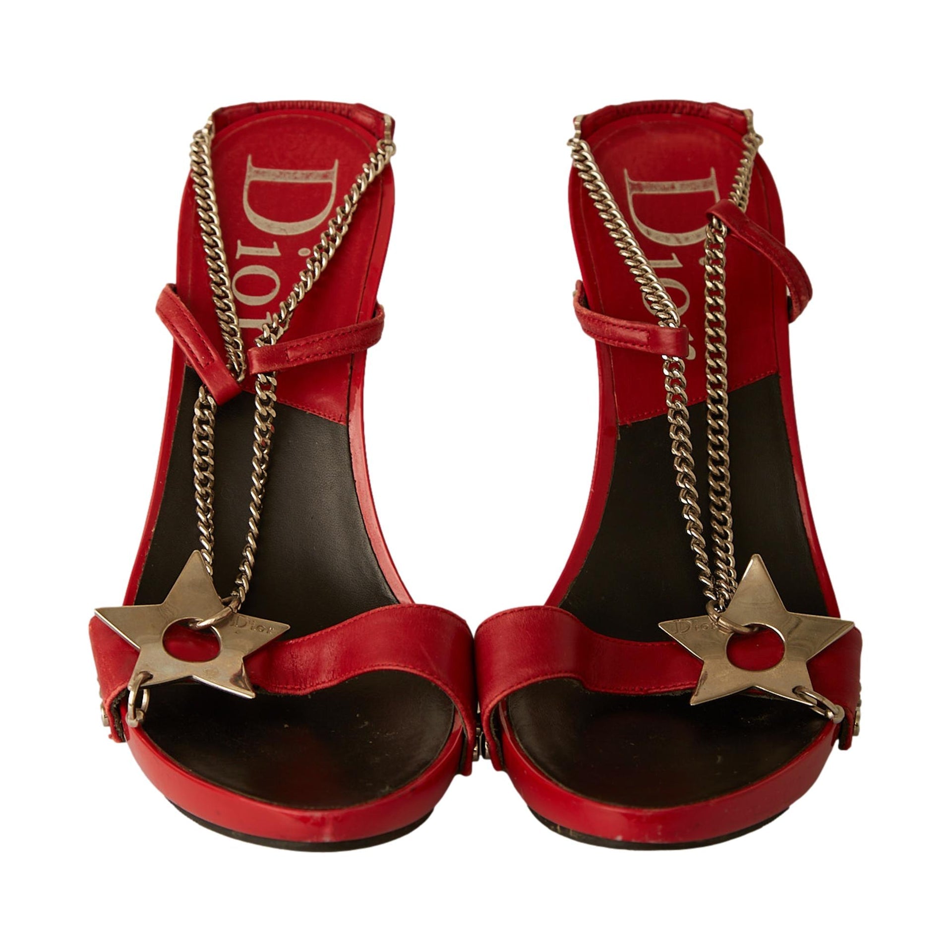Dior Galliano 2003 Hardcore Red Chain Heels EU 36