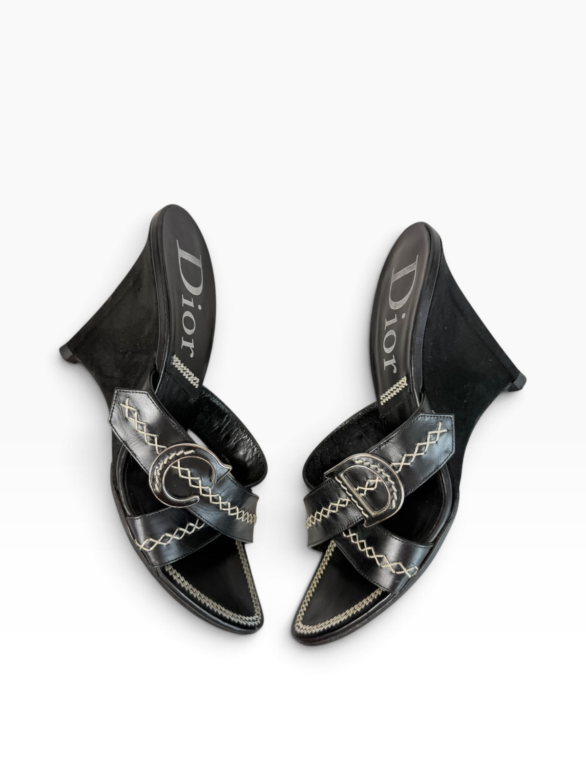 Dior Galliano CD Black Wedges